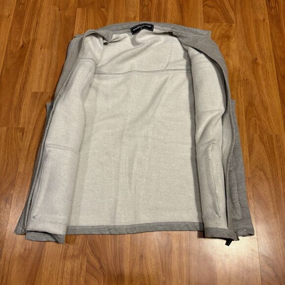 Maniere De Voir Gray Vest Jacket Military Designer Style Full Zip Size M Sweater - Picture 6 of 8